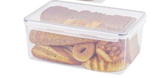 lot 2194 image: Tiawudi 1 Pack Large Bread Box for Kitchen Countertop, Airtight Bread Storage Container for Homemade Bread and Bakery Loaf, Plastic Bread Keeper,