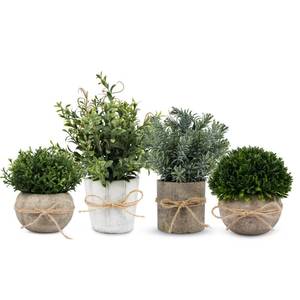 lot 2197 image: PENGYEE 4 Pack Small Fake Plants in White Pulp Pot for Home Decor, Artificial Plants Indoor, Small Faux Plants Indoor for Bathroom Bedroom Kitchen Office Farmhouse Room Shelf Decor
