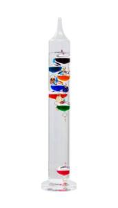 lot 2213 image: 14.5inch Glass Galileo Thermometer with 7 Multi Colored Balls with Gold Tags from 60�F to 84�F Galileo Thermometer Gorgeous Gift for Family or Friends Present Home, Office Indoor and Outdoor D�cor
