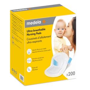 lot 2222 image: Medela Ultra-Breathable Nursing Pads, Highly Absorbent, Super Soft, Discreet Design for Comfortable Wear, Pack of 200