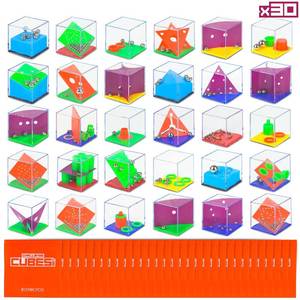 lot 2223 image: BONNYCO Brain Teaser Puzzles Cubes Kids Party Favors Pack 30. Pinata Goodie Bags Stuffers for Kids 3-5 4-8, Return Gifts for Birthday Party. Mini Puzzle Games, Classroom Prizes, Rewards Stocking