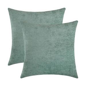 lot 2237 image: Qanatmz Seafoam Green Chenille Decorative Couch Throw Pillow Covers, Soft Cushion Cases for Home Livingroom Sofa D�cor, Pack of 2, 18 x 18 Inches