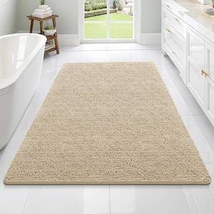 lot 2271 image: OLANLY Bathroom Rugs 70x46, Extra Soft Absorbent Chenille Bath Rugs, Rubber Backing Quick Dry, Machine Washable Bath Mats for Bathroom Floor, Tub and Shower, Home Decor Accessories, Beige