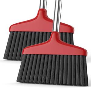 lot 2296 image: Handy Broom, IndoorOutdoor Brooms, Duty Kitchen Broom, for Home Garage Kitchen Office Courtyard Lobby Patio Lawn Concrete (2, Red)