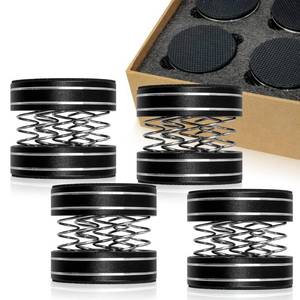 lot 2333 image: UCINNOVATE 4Pcs Audiophile Aluminum Turntable Isolation Stand Feet, Adjustable Spring Speaker Spikes Vibration Isolation Feet Pad Stand with Non-Slip Mat for HiFi Amplifier PlayerTurntableSpeaker