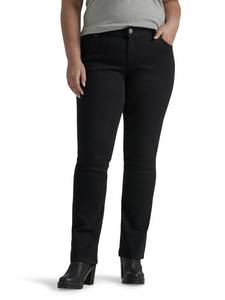 lot 2343 image: Lee Womens Plus Size Legendary Mid Rise Bootcut Jean Black 22 Plus Long