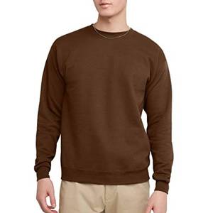 lot 2346 image: Hanes Mens EcoSmart Fleece, Pullover Crewneck Sweatshirt, Army Brown-1 Pack, X Large