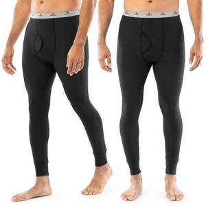 lot 2353 image: Indera Mens Traditional Waffle Thermal Long Johns Underwear, 2-Pack Black, X-Large