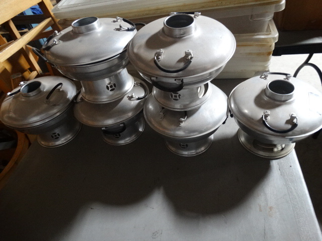 lot 6119 image: 6- 26 cm dim sum cooker. aluminum steamer, unique asian cookware.