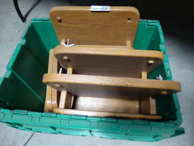 lot 6152 image: 3 Wooden wall shelfs.