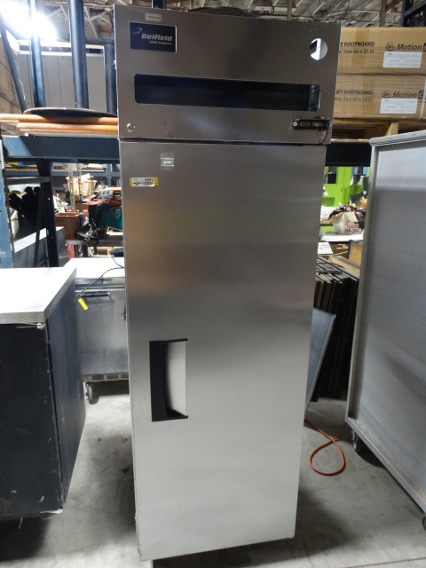 lot 6241 image: Delfield 6,000 XL commercial stainless steel refrigerator on wheel