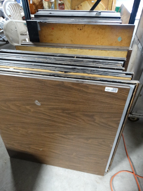 lot 6262 image: Large lot of square table tops.