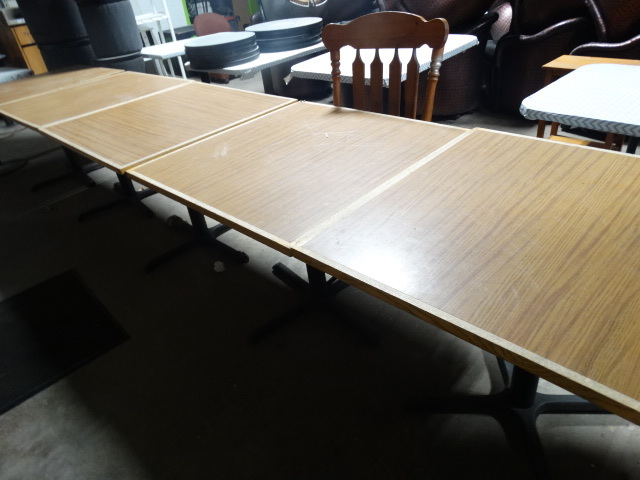 lot 6281 image: 5 pedestal baised tables.