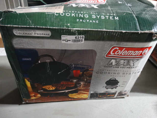 lot 6316 image: Colman max cooking system propane.