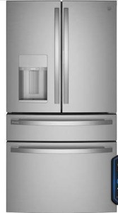 GE Profile ENERGY STAR 27.9 Cu. Ft. Smart Fingerprint Resistant 4-Door French-Door Refrigerator with Door In Door, Dimensions: 69.875 H x 35.625 W x 36.75 D- Retail $4399