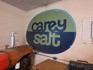 Carey Salt Company Large Circular Sign- Plastic?