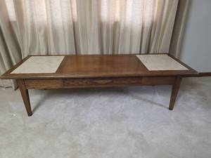 lot 111 image: Mid Century Modern Coffee Table with Marble Inserts