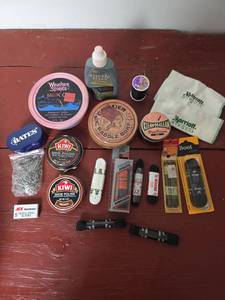 lot 132 image: Shoe Care Items with Polish and Laces
