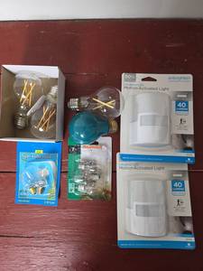 lot 139 image: LED Light Bulb and Motion Lights