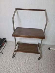 lot 208 image: Rolling MCM Cart with Two-Tier Design