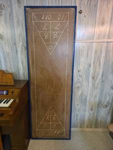 lot 223 image: Homemade Tabletop Shuffleboard