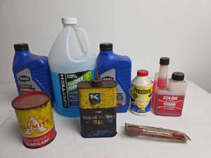 lot 302 image: Alemite Wheel Bearing Lubricant Can with Auto Fluids Collection