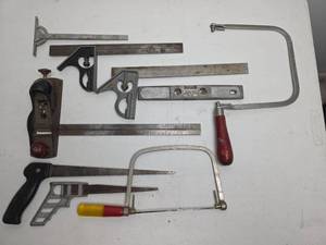 lot 333 image: Collection of Carpenters Measuring and Layout Tools