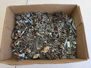 lot 355 image: Mixed Hardware Lot - Screws, Nails, and Fasteners