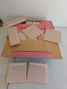 lot 374 image: Homart Ceramic Wall Tile Box - Parchment Beige 76 Tiles and Assorted Ends