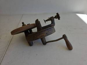 lot 403 image: Early 1900s Hand-Cranked Grinding Wheel