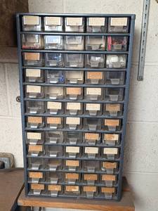 lot 510 image: Metal Storage Cabinet with Small Parts Organizer