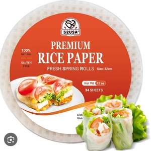 lot 1300 image: 34 Sheets 52USA Premium Rice Paper - 22cm Spring Roll Wrappers