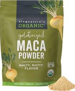 lot 1343 image: Organic Gelatinized Maca Powder by Viva Naturals 8 Oz Bag