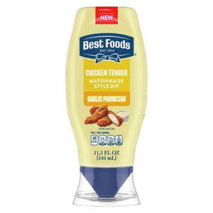 lot 1365 image: Best Foods Garlic Parmesan Chicken Tender Mayonnaise Style Dipping Sauce  11.5 fl oz Squeeze Bottle