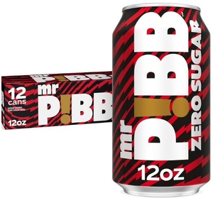 lot 1386 image: Mr. Pibb Zero Sugar Cherry Soda 12-Pack