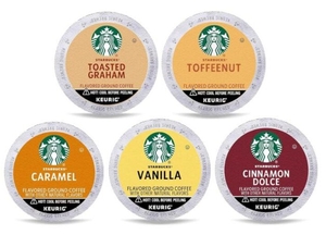 lot 1399 image: Starbucks Flavored K-Cup Variety Pack 40 Count-5 Flavors