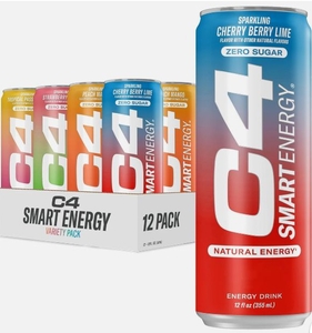 lot 1421 image: 12 Count C4 Smart Energy Drink Variety Pack - Zero Sugar