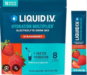 Liquid I.V. Hydration Multiplier Electrolyte Drink Mix Pack 16 Sticks