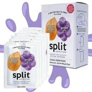 lot 1477 image: Split Nutrition Peanut Butter and Grape Jelly 5 pack