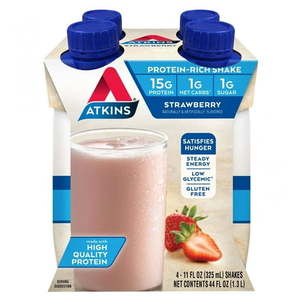 lot 1539 image: ATKINS STRAWBERRY SHAKE 4 pack