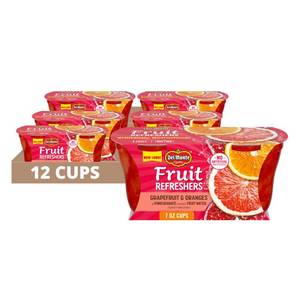 lot 1570 image: Del Monte Refreshers Grapefruit & Oranges in Pomegranate Fruit Water Cups, 7 Oz, Pack of 10
