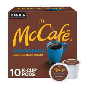 lot 1574 image: McCafe Colombian Medium Roast Coffee K-Cup Pods  10 Count  Keurig Single Serve