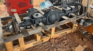 lot 3149 image: Set of Front and Rear Dodge 4wd Axles for 2500 and up trucks  2019 or Newer Applications- 3.73 Gears - In crates, brand new