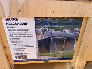 lot 3061 image: Unused SD LANCH Galvanized Metal Livestock Shed (SDLGM1220F)