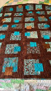 lot 1021 image: Handmade Quilt - 62 x 53
