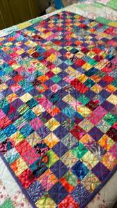 lot 1030 image: Handmade Quilt - 43 x 43