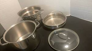 lot 1121 image: Tramontina Stockpot with colanders