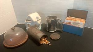 lot 1135 image: Recipes, matches, sifter and more