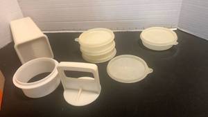 lot 1157 image: Tupperware hamburger maker and cheese holder
