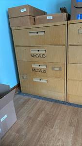 lot 1229 image: Metal McCalls Cabinets 37 Inches tall,  27 12 Inches wide and 25 inches deep